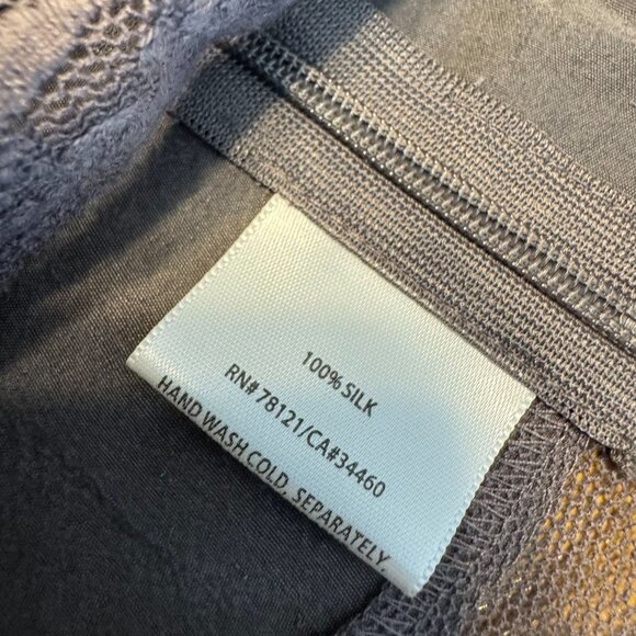 Eileen Fisher‎ Silk Lace Trim Camisole Top Womens Size M NEW Gray Retail $178 - Picture 6 of 8